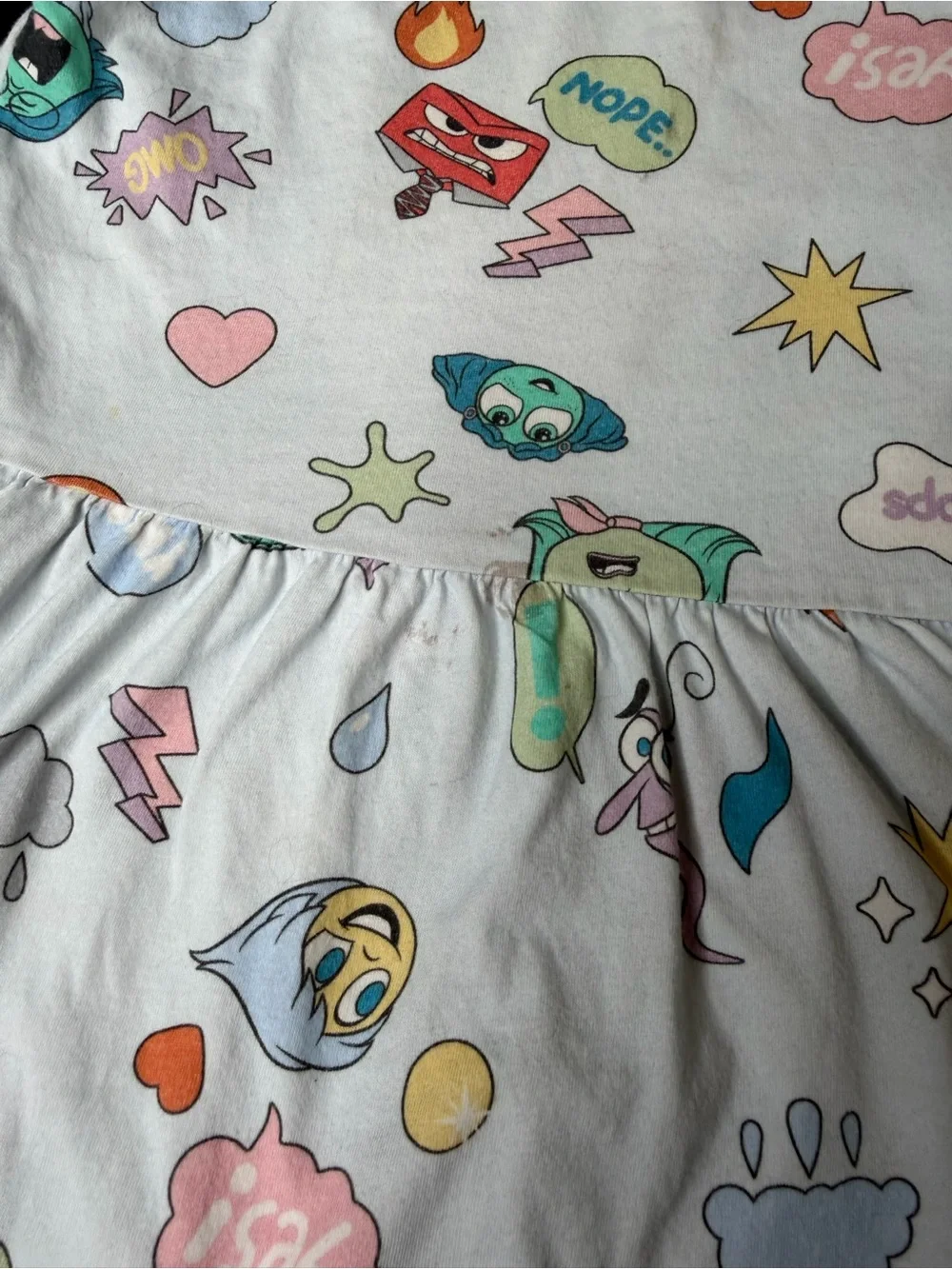 H&M Disney Inside Out Tank Dress  Size  Light Blue 8/10